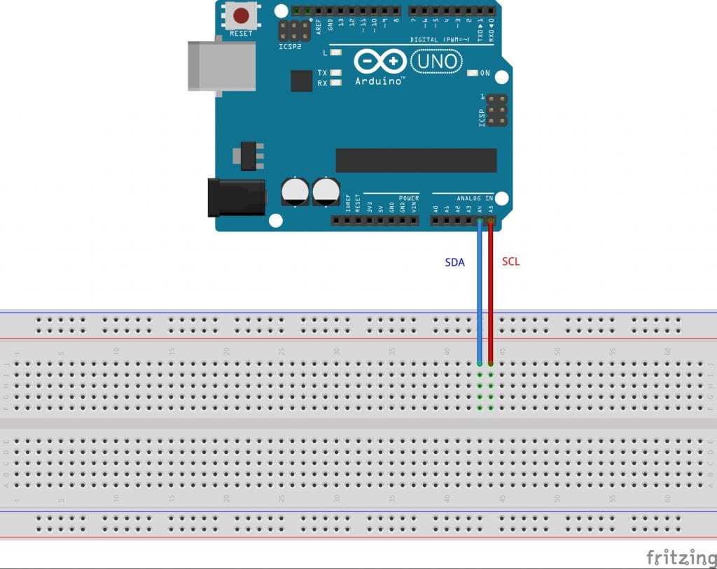 Verdrahtung I2C an Arduino